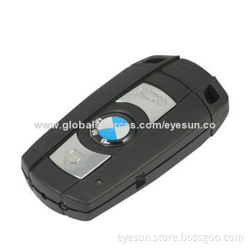 Hidden BMW Car Keychain Camera with 720-pixel Resolution, Supports TF Card
